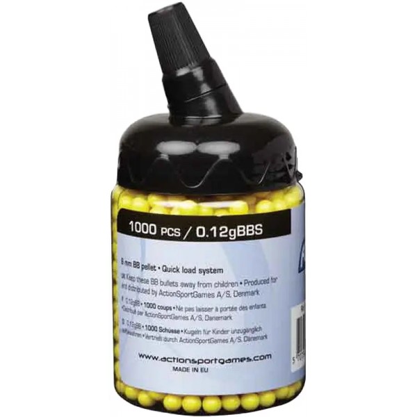 Страйкбольные шарики ASG Standard Yellow 6 мм 0,12 г 1000 шт - 23704159