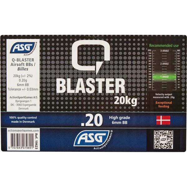 Страйкбольные шарики ASG Q Blaster кал.6 мм 0,20г. 20 кг коробка - 23704356 Страйкбольные шарики ASG Q Blaster кал.6 мм 0,20г. 20 кг коробка - 23704356