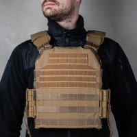 Бронежилет M3 Pro увеличенный с плитами НВМПЭ 3кл 27x33 (Койот)