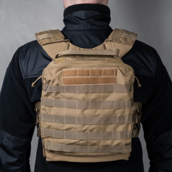 Бронежилет M3 Pro збільшений з плитами НВМПЕ 3кл 27x33 (Койот) - 101020701