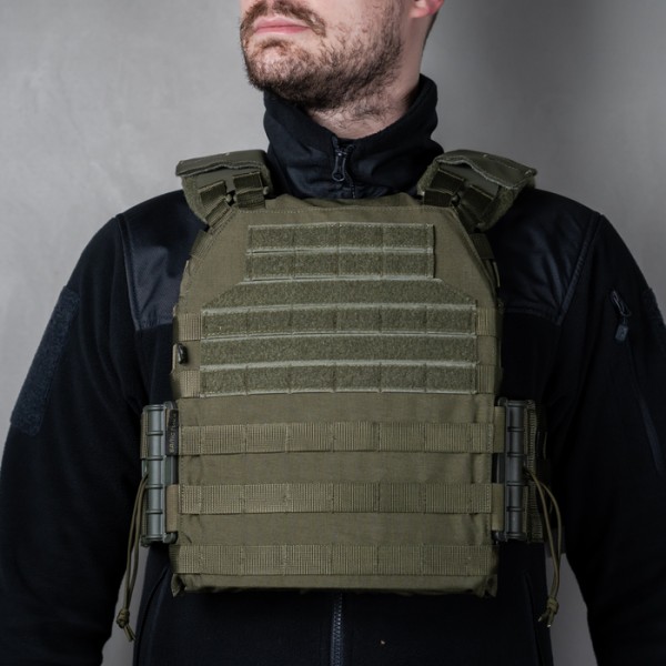 Бронежилет M3 Pro збільшений з плитами НВМПЕ 3кл 27x33 (Олива) - 101020702