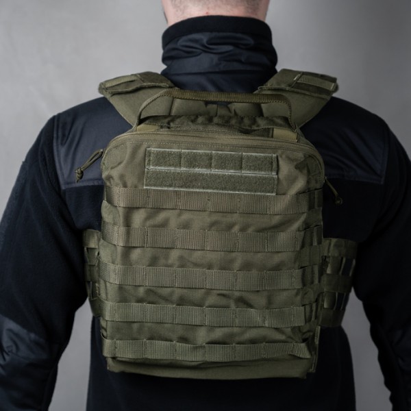 Бронежилет M3 Pro збільшений з плитами НВМПЕ 3кл 27x33 (Олива) - 101020702