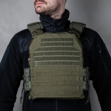 Бронежилет M3 Pro Lite збільшений з плитами НВМПЕ 3кл 27x33 (Олива)
