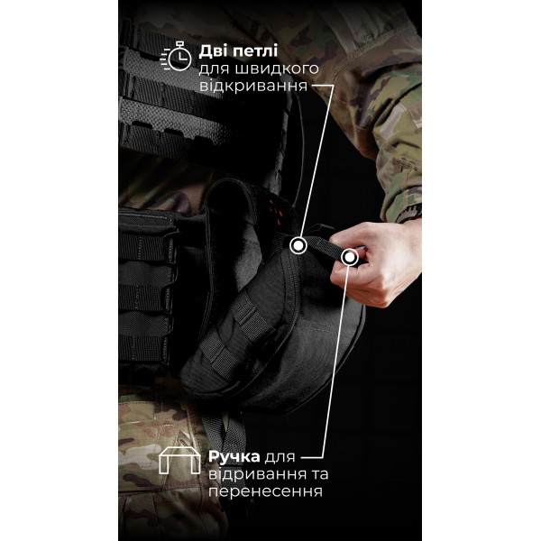 Підсумок для аптечки ПА1 GEN 2 “Нойта” відривний (L | Чорний) ТМ Балістика - 103020706