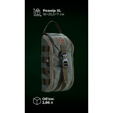Підсумок для аптечки ПА1 GEN 2 “Нойта” відривний (XL | Олива) ТМ Балістика