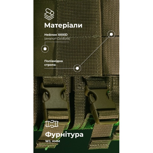 Бандольєра під 40-мм гранати «Пращ» (на 12 пострілів | Койот) ТМ Балістика - 103060401 Бандольєра під 40-мм гранати «Пращ» (на 12 пострілів | Койот) ТМ Балістика - 103060401