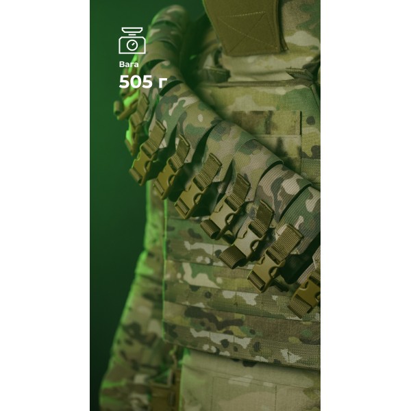 Бандольєра під 40-мм гранати «Пращ» (на 12 пострілів | Мультикам неоригінальний) ТМ Балістика - 103060404 Бандольєра під 40-мм гранати «Пращ» (на 12 пострілів | Мультикам неоригінальний) ТМ Балістика - 103060404