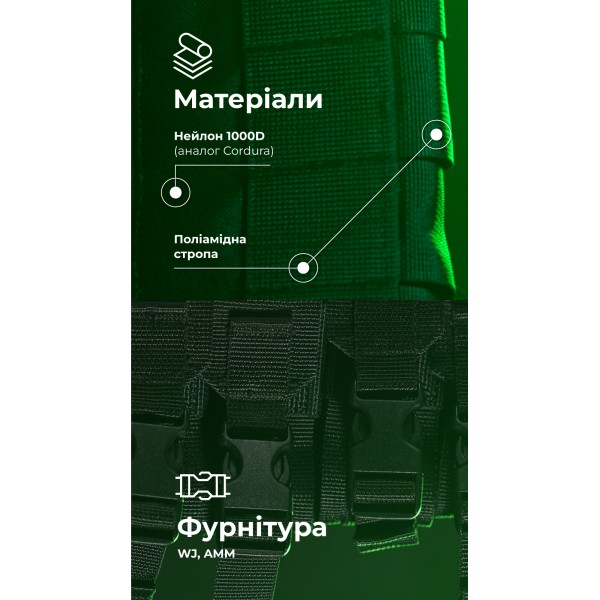 Бандольєра під 40-мм гранати «Пращ» (на 12 пострілів | Чорний) ТМ Балістика - 103060406 Бандольєра під 40-мм гранати «Пращ» (на 12 пострілів | Чорний) ТМ Балістика - 103060406