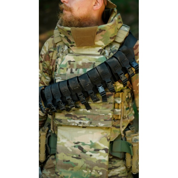 Бандольєра під 40-мм гранати «Пращ» (на 12 пострілів | Чорний) ТМ Балістика - 103060406 Бандольєра під 40-мм гранати «Пращ» (на 12 пострілів | Чорний) ТМ Балістика - 103060406