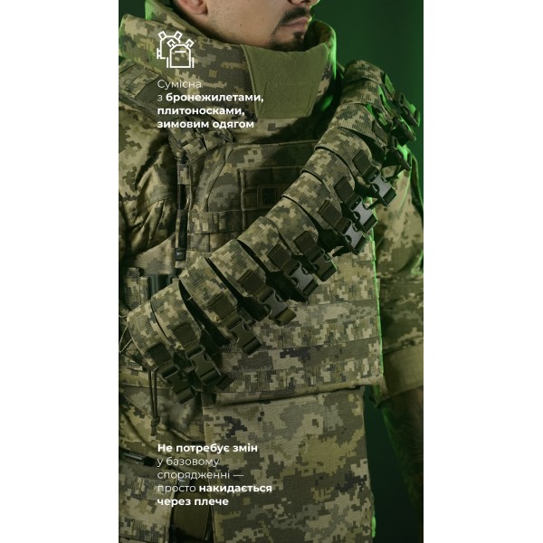 Бандольера под 40‑мм гранаты «Пращ» (на 12 выстрелов | ММ 14 "Пиксель") ТМ Баллистика - 103060407