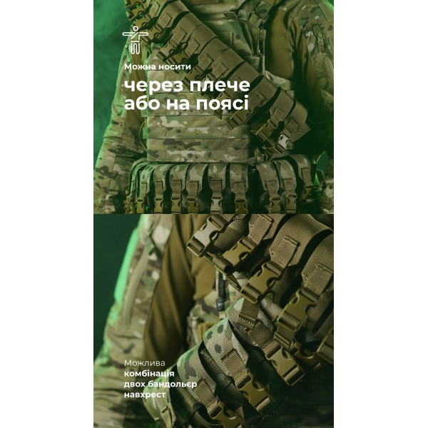Бандольера под 40‑мм гранаты «Пращ» (на 12 выстрелов | Мультикам) ТМ Баллистика - 103060408 Бандольера под 40‑мм гранаты «Пращ» (на 12 выстрелов | Мультикам) ТМ Баллистика - 103060408