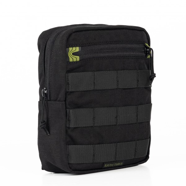 Утилитарный подсумок УП2 “Сховник” (16×19×6 см | Вертикальный | Черный) ТМ Баллистика - 103070206