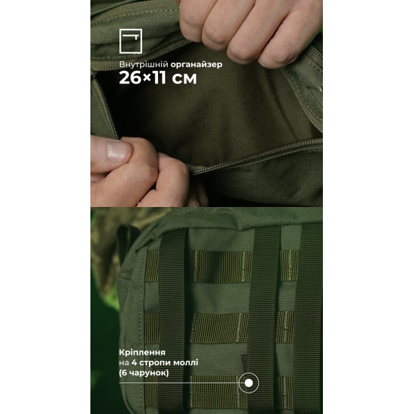 Утилитарный подсумок "Припасник" (Горизонтальный | 16,5 х 27,5 см | Олива) ТМ Баллистика - 103071502 Утилитарный подсумок "Припасник" (Горизонтальный | 16,5 х 27,5 см | Олива) ТМ Баллистика - 103071502