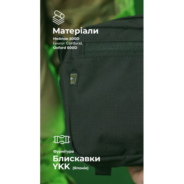 Утилитарный подсумок "Припасник" (Горизонтальный | 16,5 х 27,5 см | Черный) ТМ Баллистика - 103071506