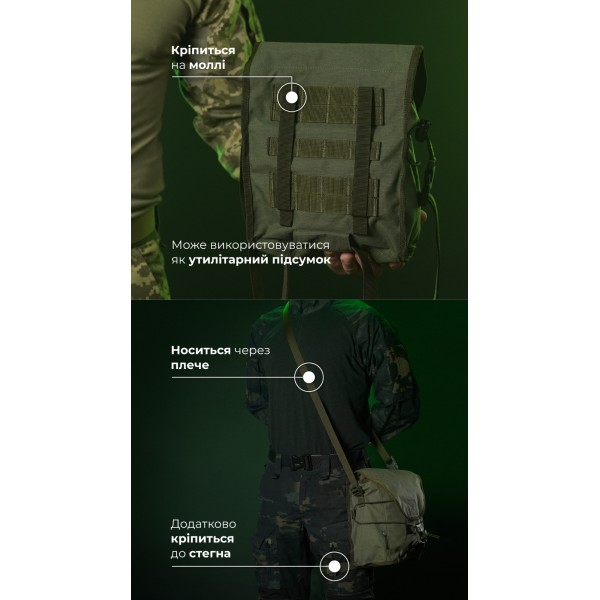 Подсумок под противогаз "Ветровик" (Олива) ТМ Баллистика - 103110302 Подсумок под противогаз "Ветровик" (Олива) ТМ Баллистика - 103110302