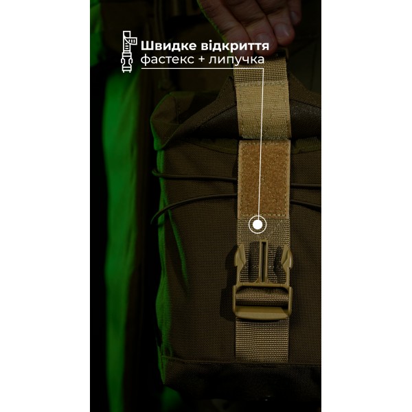 Підсумок для короба під кулемет М249 "Стрічник" (Койот) ТМ Балістика - 103130101 Підсумок для короба під кулемет М249 "Стрічник" (Койот) ТМ Балістика - 103130101