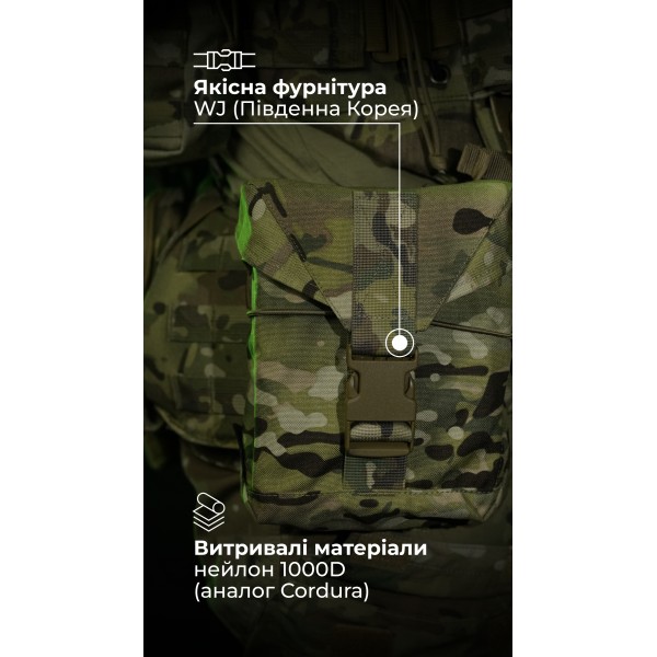 Подсумок для короба под пулемет М249 "Стричник" (Мультикам неоригинальный) ТМ Баллистика - 103130104 Подсумок для короба под пулемет М249 "Стричник" (Мультикам неоригинальный) ТМ Баллистика - 103130104