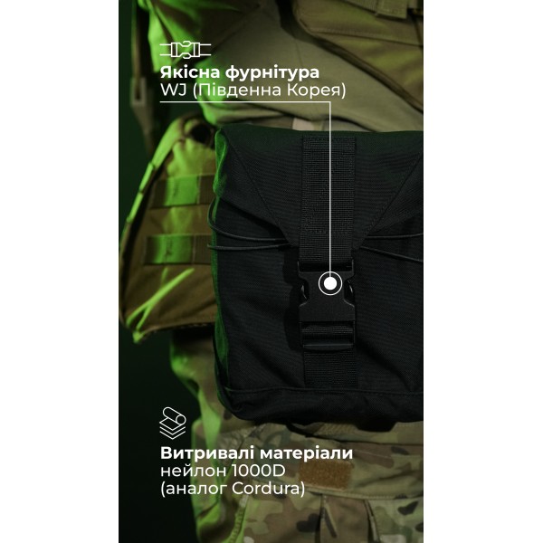 Підсумок для короба під кулемет М249 "Стрічник" (Чорний) ТМ Балістика - 103130106 Підсумок для короба під кулемет М249 "Стрічник" (Чорний) ТМ Балістика - 103130106