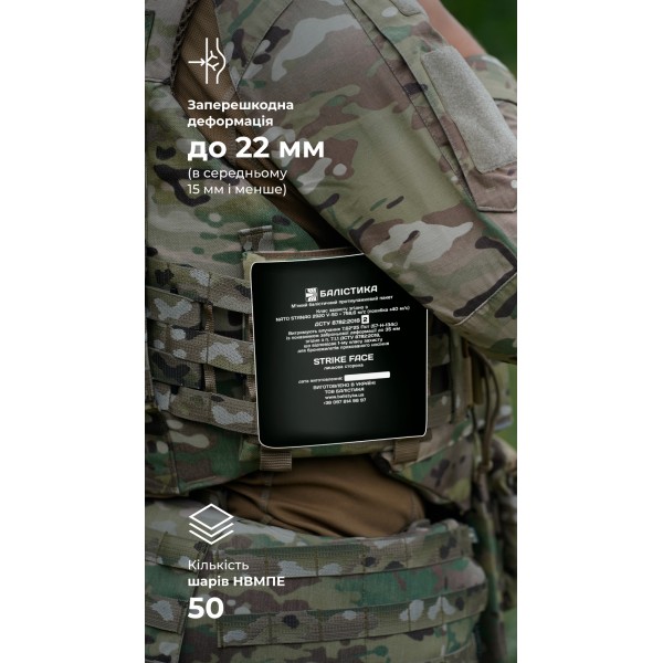 Балістичний пакет (2 клас | 15×15 см | 190 г | НВМПЕ ✡ Ізраїль) ТМ Балістика - 3574614