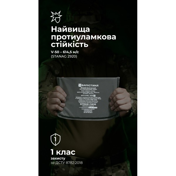 Баллистический пакет для напашника "Ладник" (1 класс | 23×16 см | 210 г | СВМПЭ ✡ Израиль) ТМ Баллистика - 3575263