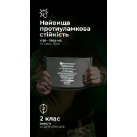 Балістичний пакет для напашника "Ладник" (2 клас | 23×16 см | 285 г | НВМПЕ ✡ Ізраїль) ТМ Балістика