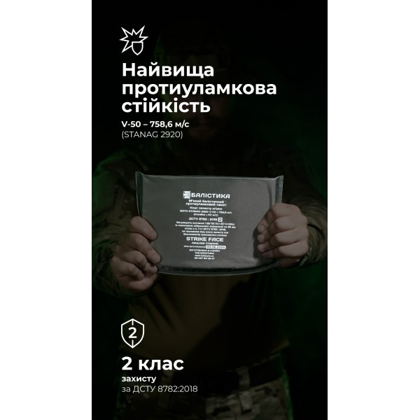 Баллистический пакет для напашника "Ладник" (2 класс | 23×16 см | 285 г | СВМПЭ ✡ Израиль) ТМ Баллистика - 3575262