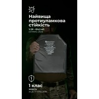 Баллистический пакет под бронеплиту (1 класс | L | 27×33 см | 520 г | СВМПЭ ✡ Израиль) ТМ Баллистика