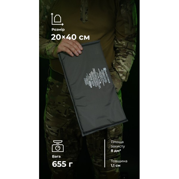 Баллистический пакет (2 класс | 20×40 см | 655 г | НВМПЭ ✡ Израиль) ТМ Баллистика - 105021602