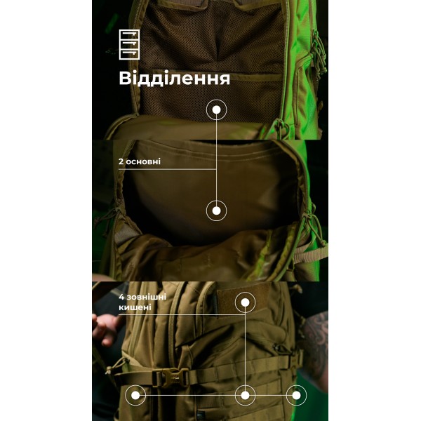 Тактический рюкзак “Р1М1” (26 л | Койот) ТМ Баллистика - 3574538