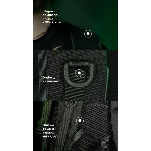 Тактический рюкзак “Р1М1” (26 л | Черный) ТМ Баллистика - 3574540 Тактический рюкзак “Р1М1” (26 л | Черный) ТМ Баллистика - 3574540