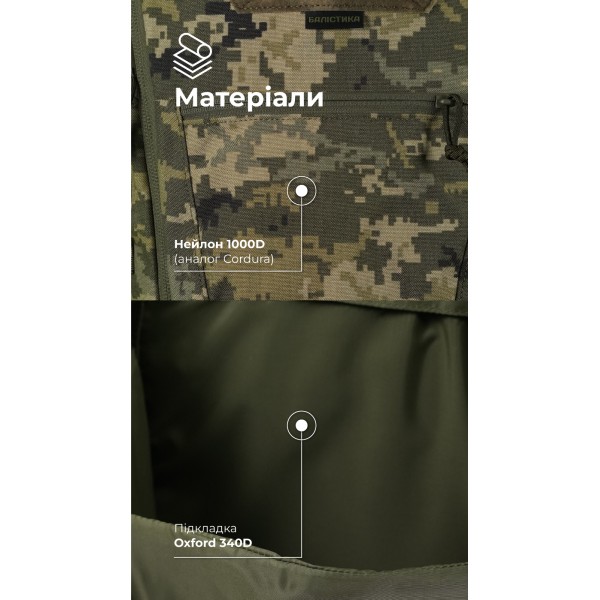 Тактический рюкзак для Starlink "Зоряник" (ММ14 “Пиксель”) ТМ Баллистика - 106010707 Тактический рюкзак для Starlink "Зоряник" (ММ14 “Пиксель”) ТМ Баллистика - 106010707