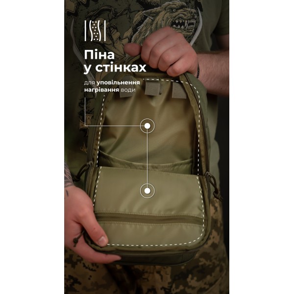 Подсумок под гидратор "Бурдюк" (2 литра | Олива) ТМ Балiстика - 106010802 Подсумок под гидратор "Бурдюк" (2 литра | Олива) ТМ Балiстика - 106010802