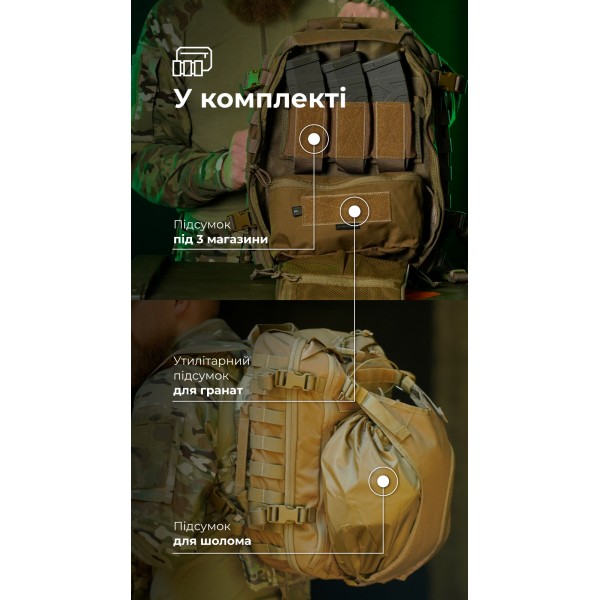 Штурмовой рюкзак «Штормар» (21 л | Койот) ТМ Баллистика - 106011101