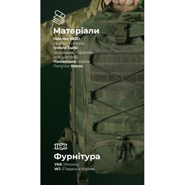 Штурмовой рюкзак «Штормар» (21 л | Олива) ТМ Баллистика - 106011102