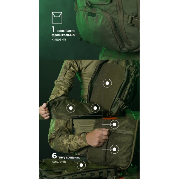 Штурмовой рюкзак «Штормар» (21 л | Олива) ТМ Баллистика - 106011102
