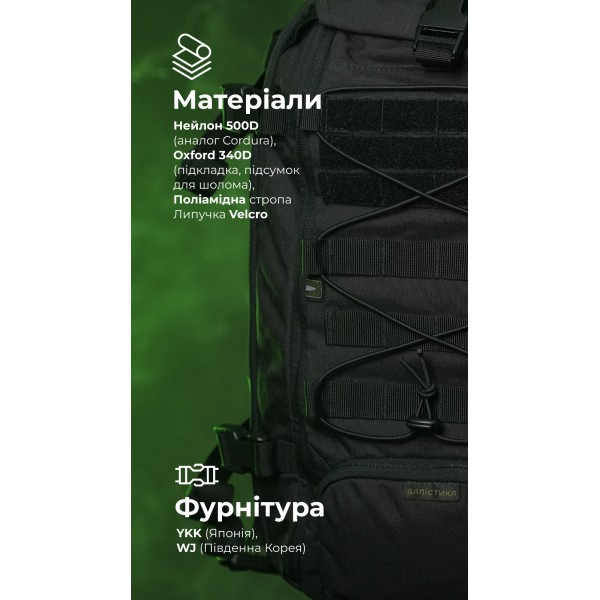 Штурмовой рюкзак «Штормар» (21 л | Черный) ТМ Баллистика - 106011106