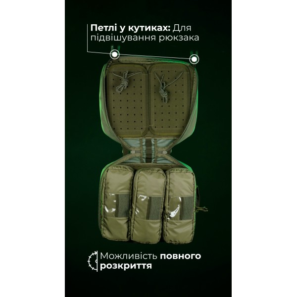 Медичний рюкзак "Ворожбит" (19 л | Олива) ТМ Балістика - 106011202 Медичний рюкзак "Ворожбит" (19 л | Олива) ТМ Балістика - 106011202