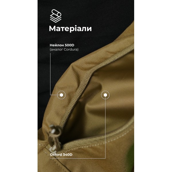 Сумка-бананка "Саква" (Розмір М | Койот) ТМ Балістика - 106021001 Сумка-бананка "Саква" (Розмір М | Койот) ТМ Балістика - 106021001