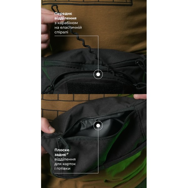 Сумка-бананка "Саква" (Размер М | Черный) ТМ Баллистика - 106021006 Сумка-бананка "Саква" (Размер М | Черный) ТМ Баллистика - 106021006