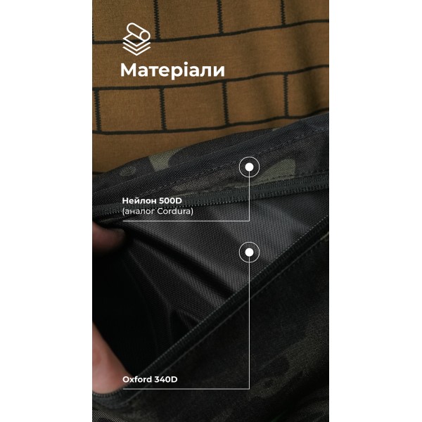 Сумка-бананка "Саква" (Розмір L | Чорний мультикам) ТМ Балістика - 106021109 Сумка-бананка "Саква" (Розмір L | Чорний мультикам) ТМ Балістика - 106021109