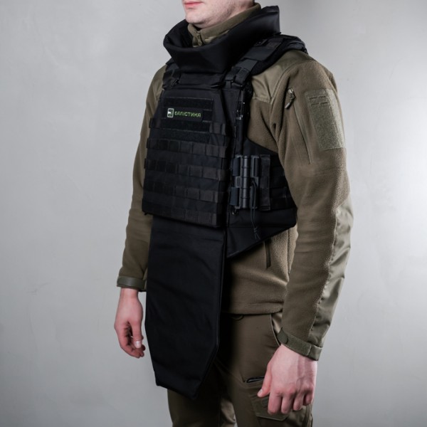Полегшений бронежилет "Сармат" з балістичним протиуламковим пакетом 1 класу захисту (Чорний) - 3576432