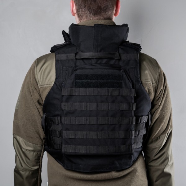 Полегшений бронежилет "Сармат" з балістичним протиуламковим пакетом 1 класу захисту (Чорний) - 3576432