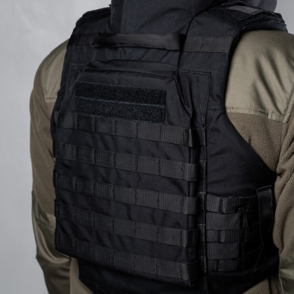 Полегшений бронежилет "Сармат" з балістичним протиуламковим пакетом 1 класу захисту (Чорний) - 3576432