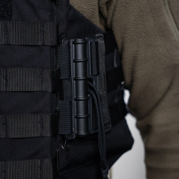 Полегшений бронежилет "Сармат" з балістичним протиуламковим пакетом 1 класу захисту (Чорний) - 3576432