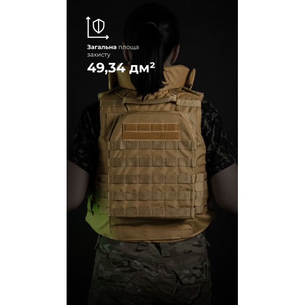 Женский бронежилет "Сармат" (1 класс защиты | под бронеплиты 25×30 см | Койот) ТМ Баллистика - 1070301 Женский бронежилет "Сармат" (1 класс защиты | под бронеплиты 25×30 см | Койот) ТМ Баллистика - 1070301