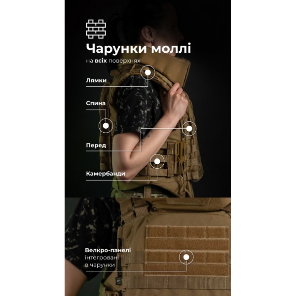 Женский бронежилет "Сармат" (1 класс защиты | под бронеплиты 25×30 см | Койот) ТМ Баллистика - 1070301 Женский бронежилет "Сармат" (1 класс защиты | под бронеплиты 25×30 см | Койот) ТМ Баллистика - 1070301