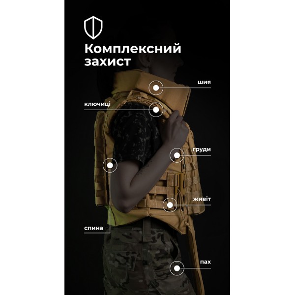 Женский бронежилет "Сармат" (1 класс защиты | под бронеплиты 25×30 см | Койот) ТМ Баллистика - 1070301 Женский бронежилет "Сармат" (1 класс защиты | под бронеплиты 25×30 см | Койот) ТМ Баллистика - 1070301