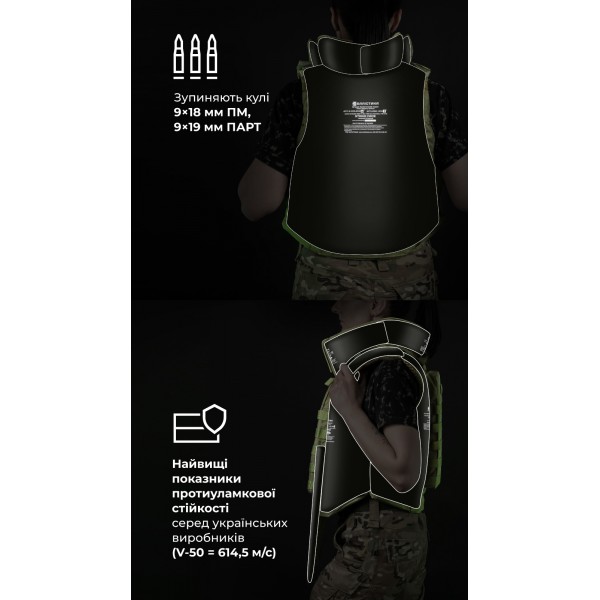 Женский бронежилет "Сармат" (1 класс защиты | под бронеплиты 25×30 см | Олива) ТМ Баллистика - 1070302
