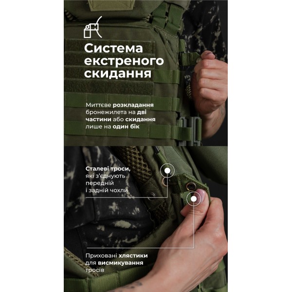 Женский бронежилет "Сармат" (1 класс защиты | под бронеплиты 25×30 см | Олива) ТМ Баллистика - 1070302