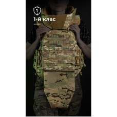 Жіночий бронежилет "Сармат" (1 клас захисту | під бронеплити 25х30 см | Мультикам неоригінальний) ТМ Балістика